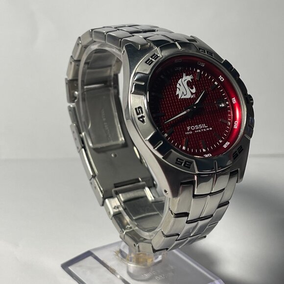 Washington State Cougars NCAA Stainless-Steel Watch by Fossil NEW (RARE) - Picture 6 of 10